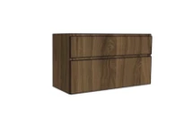 Procasa Klaire 65 - sous meuble lavabo avec 2 tirroirs 1200 x 435 x 650 mm - découpe central - walnut