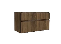 Procasa Klaire 65 - sous meuble lavabo avec 2 tirroirs 1200 x 435 x 650 mm - découpe droite - walnut