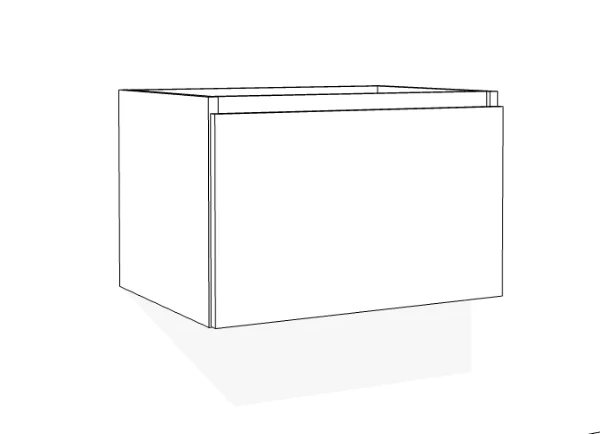 Procasa Klaire 39 - sous meuble lavabo avec 1 tirroir 600 x 435 x 390 mm - blanc