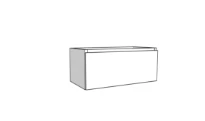 Procasa Klaire 39 - sous meuble lavabo avec 1 tirroir 900 x 435 x 390 mm - blanc