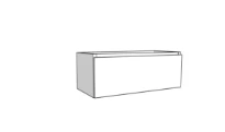 Procasa Klaire 39 - sous meuble lavabo avec 1 tirroir 1000 x 435 x 390 mm - blanc