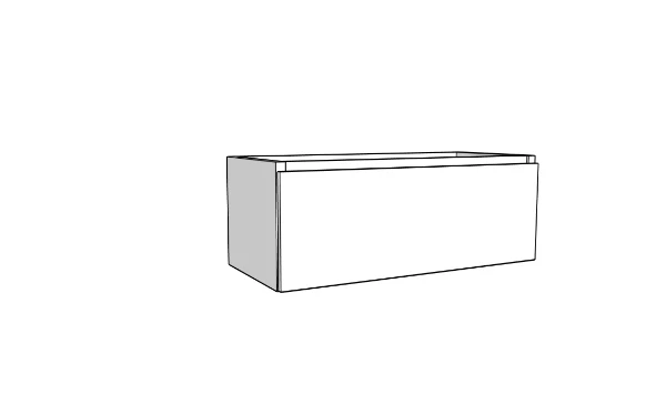 Procasa Klaire 39 - sous meuble lavabo avec 1 tirroir 1000 x 435 x 390 mm - blanc