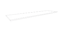 Procasa Klaire top - HPL plan vasque 1700 x 460 x 18 mm - sans découpe - blanc