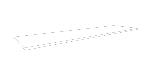 Procasa Klaire top - HPL plan vasque 1700 x 460 x 18 mm - sans découpe - blanc