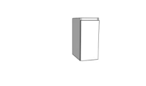 Procasa Klaire 65 - sous meuble lavabo avec 1 porte 300 x 435 x 650 mm - charnière gauche - blanc