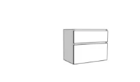 Procasa Klaire 65 - sous meuble lavabo avec 2 tirroirs 800 x 435 x 650 mm - découpe central  - blanc