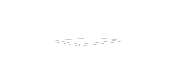 Procasa Klaire top - HPL plan vasque 600 x 460 x 18 mm - sans découpe - blanc