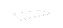 Procasa Klaire top - HPL plan vasque 700 x 460 x 18 mm - sans découpe - blanc