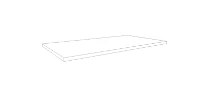 Procasa Klaire top - HPL plan vasque 800 x 460 x 18 mm - sans découpe - blanc