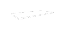 Procasa Klaire top - HPL plan vasque 900 x 460 x 18 mm - sans découpe - blanc