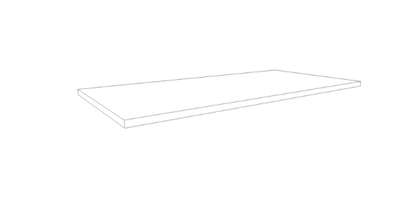 Procasa Klaire top - HPL plan vasque 900 x 460 x 18 mm - sans découpe - blanc