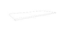 Procasa Klaire top - HPL plan vasque 1000 x 460 x 18 mm - sans découpe - blanc