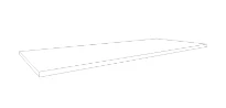 Procasa Klaire top - HPL plan vasque 1100 x 460 x 18 mm - sans découpe - blanc