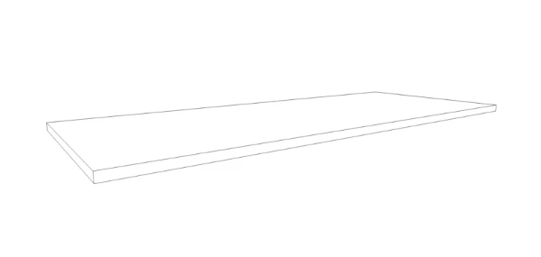 Procasa Klaire top - HPL plan vasque 1100 x 460 x 18 mm - sans découpe - blanc