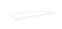 Procasa Klaire top - HPL plan vasque 1200 x 460 x 18 mm - sans découpe - blanc