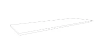 Procasa Klaire top - HPL plan vasque 1300 x 460 x 18 mm - sans découpe - blanc
