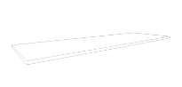 Procasa Klaire top - HPL plan vasque 1400 x 460 x 18 mm - sans découpe - blanc
