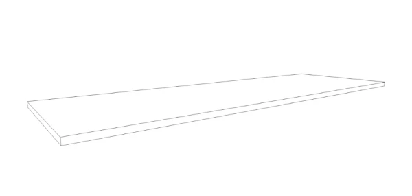 Procasa Klaire top - HPL plan vasque 1400 x 460 x 18 mm - sans découpe - blanc