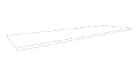 Procasa Klaire top - HPL plan vasque 1500 x 460 x 18 mm - sans découpe - blanc
