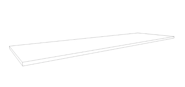 Procasa Klaire top - HPL plan vasque 1500 x 460 x 18 mm - sans découpe - blanc