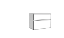 Procasa Klaire 65 - sous meuble lavabo avec 2 tirroirs 900 x 435 x 650 mm - découpe gauche  - blanc