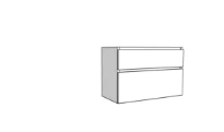 Procasa Klaire 65 - sous meuble lavabo avec 2 tirroirs 1000 x 435 x 650 mm - découpe gauche  - blanc