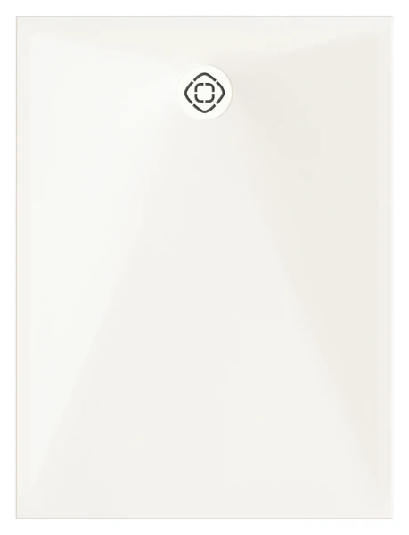 Procasa Surf receveur de douche Biocryl 900 x 900 x 35 mm - blanc shiny - découpable - sifon et grille blanc inclu