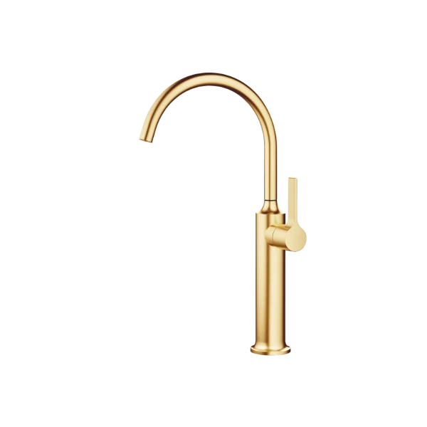 DORNBRACHT VAIA Mitigeur monocommande de lavabo avec pied surélevé sans garniture d’écoulement laiton brossé