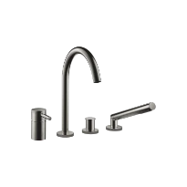 Dornbracht Meta mélangeur bain/douche à 4 trous pour montage sur gorge ou hors baignoire - Dark Chrome