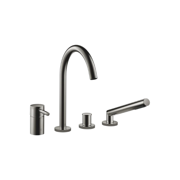 Dornbracht Meta mélangeur bain/douche à 4 trous pour montage sur gorge ou hors baignoire - Dark Chrome