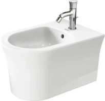 Duravit White Tulip Bidet suspendu, Blanc brillant, 540 mm, Plage de robinetterie, Nombre de trous de robinetterie par espace de toilette: 1, Trop-plein, Fixation cachée incl.