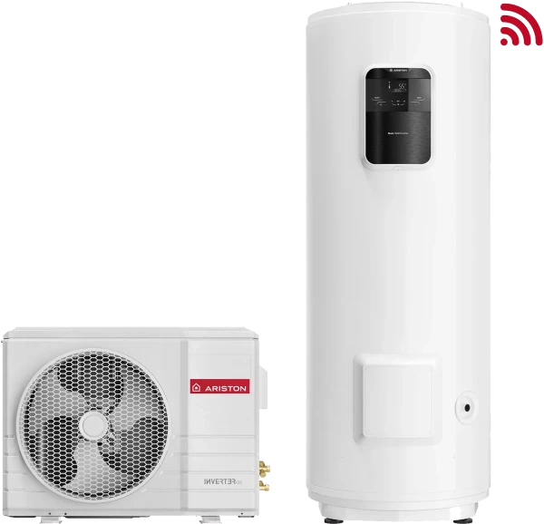 Ariston Nuos Split Inverter Wifi ER 150 warmtepompboiler 150 l - 2500 W - vertikaal - muurmodel - ERP label sanitair: A+