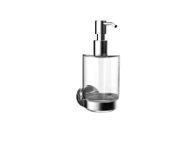 Emco Round zeepdispenser, flacon kristalglas helder, chroom