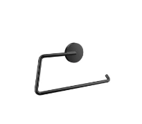 EMCO Round porte-serviettes anneau, pivotable, 224mm, noir