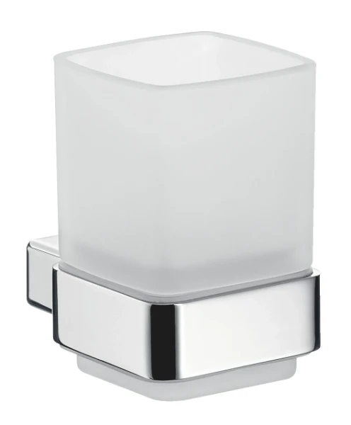 EMCO Loft, glashouder, wandmodel, kristalglas gesatineerd, chroom