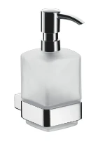 EMCO Loft, zeepdispenser, wandmodel, glas gesatineerd, chroom