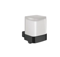 EMCO Loft, zeepdispenser m/bedieningshendel, stolpbeker gesatineerd, zwart