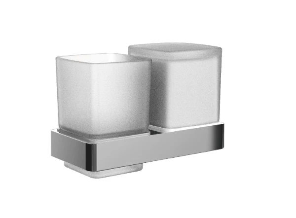 EMCO Loft, glashouder/zeepdispenser, stolpbeker gesatineerd, chroom