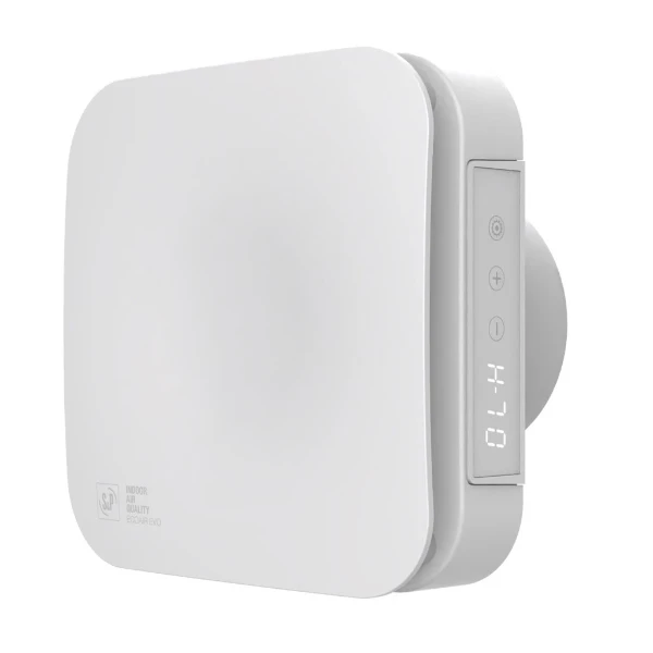 Soler & Palau Ecoair Evo HT badkamerventilator 100 mm - 108 m³/h - met hygrostaat & timer - wit