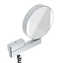 EMCO Scheerspiegel, LED, Ø 202mm, 1-armig, snoer, vergroting 3 en 7, chr