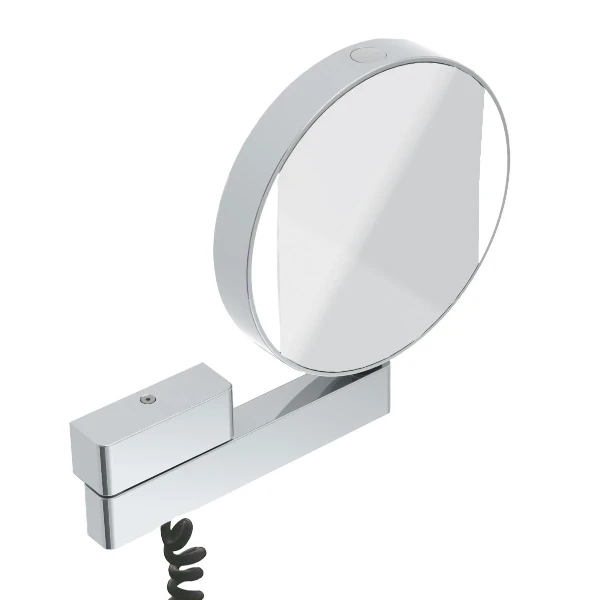 EMCO Scheerspiegel, LED, Ø 202mm, 1-armig, snoer, vergroting 3 en 7, chr