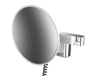 EMCO Scheerspiegel, LED, Ø 209mm, 2-armig, snoer, vergroting 3, chr