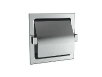 EMCO System2, toiletrolhouder met klep, inbouw model, chroom