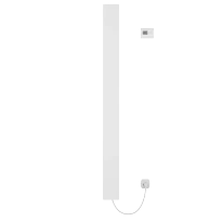 Procasa Gobi radiateur sèche-serviette électrique 1800x150mm - 950W - thermostat inclus - RAL 9016 blanc signalisation mat