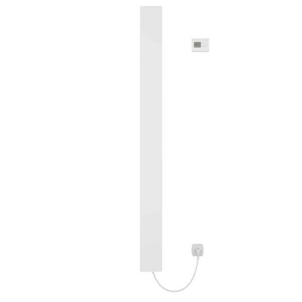 Procasa Gobi radiateur sèche-serviette électrique 1800x150mm - 950W - thermostat inclus - RAL 9016 blanc signalisation mat