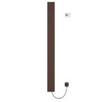 Procasa Gobi radiateur sèche-serviette électrique 1800x150mm - 950W - thermostat inclus - brun mat