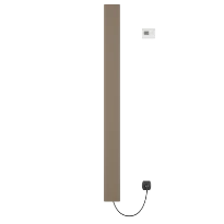 Procasa Gobi radiateur sèche-serviette électrique 1800x150mm - 950W - thermostat inclus - taupe mat