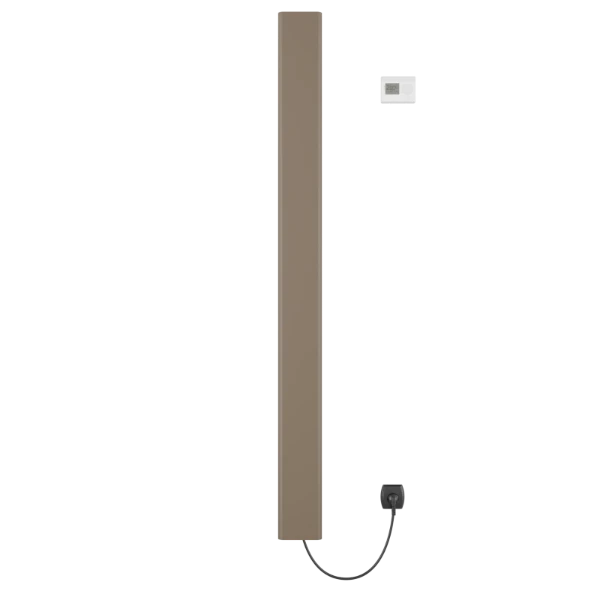 Procasa Gobi radiateur sèche-serviette électrique 1800x150mm - 950W - thermostat inclus - taupe mat