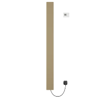 Procasa Gobi radiateur sèche-serviette électrique 1800x150mm - 950W - thermostat inclus - sable mat
