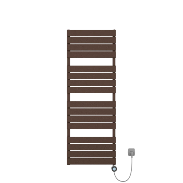 Procasa Sahara radiateur sèche-serviette électrique 1120x550mm - 600W - thermostat inclus - brun mat